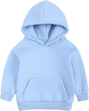 Toddler Boys Girls Pullover Sweatshirt Children Solid Plus Babies Hooded Top Coat Kids Tops Baby Sweatshirts