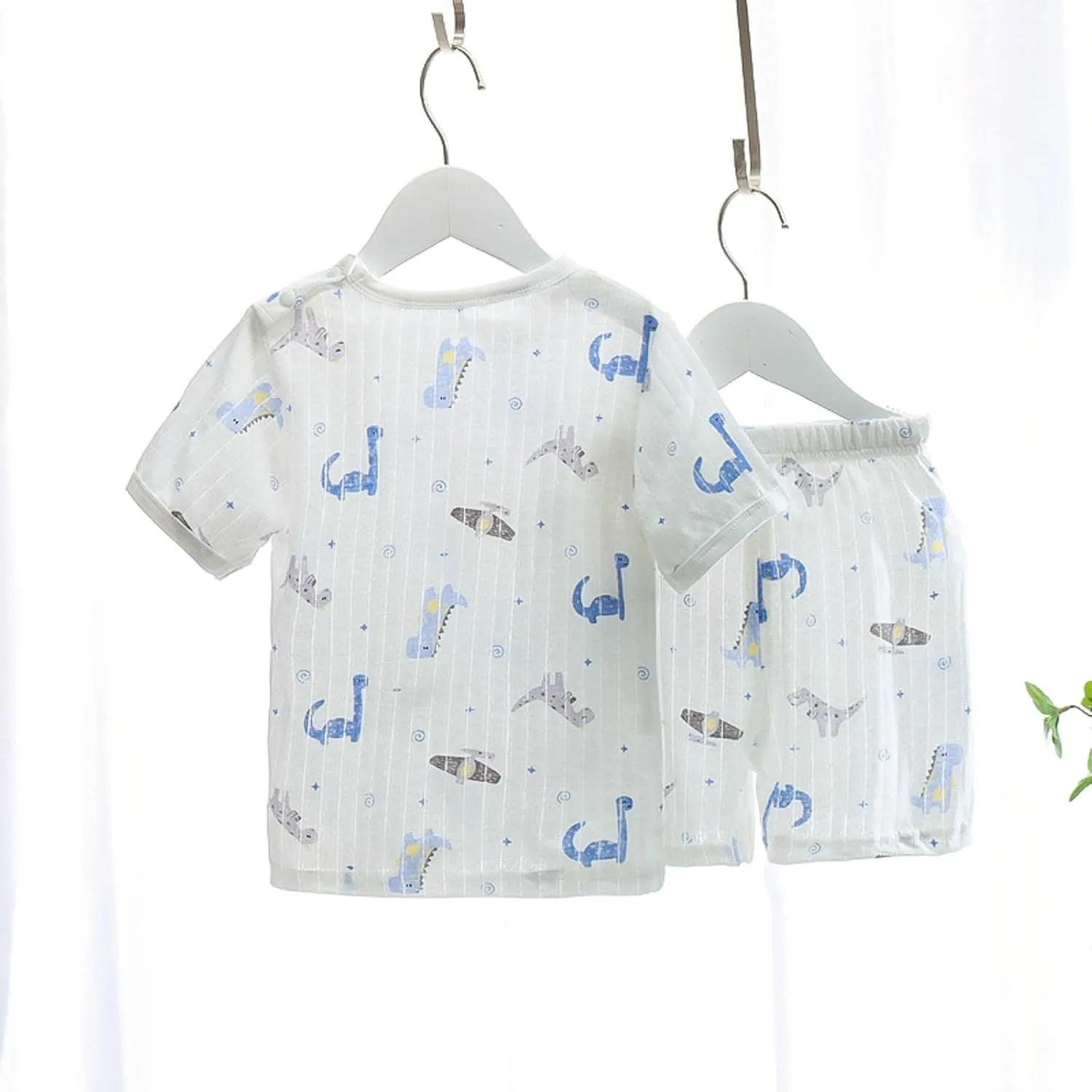 Toddler Boys Girls Short Sleeve Clothing Kids Pajamas Sleepwear Cartoon Prints Tops Shorts Toddler Boy Beach