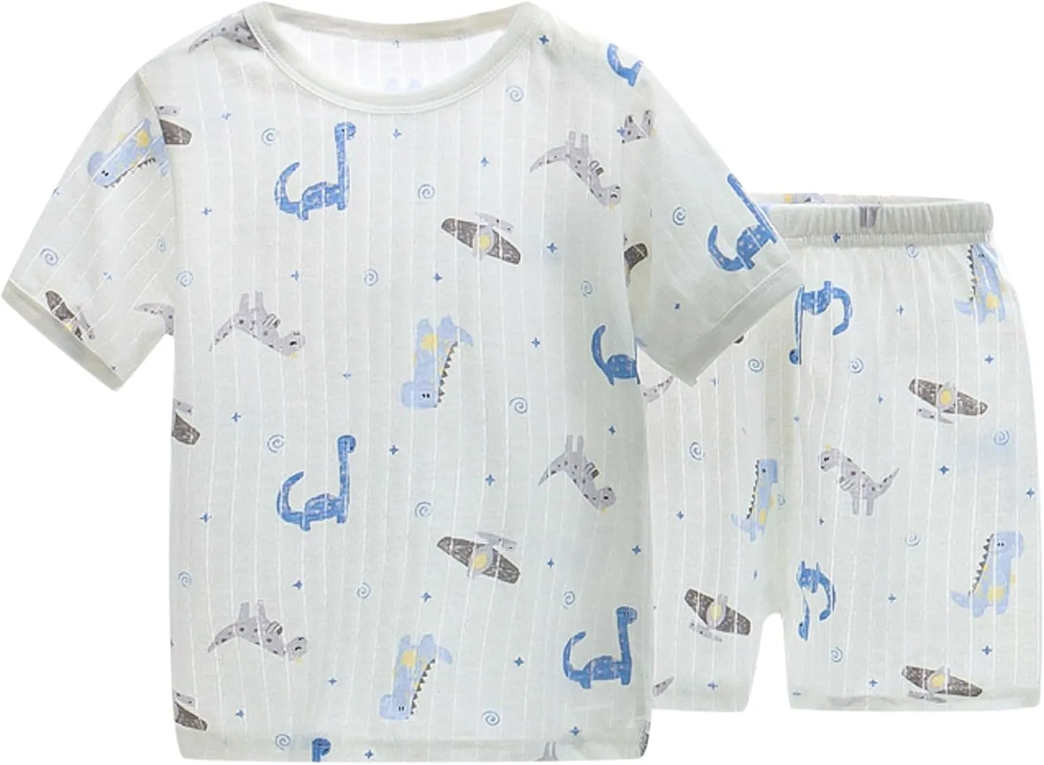 Toddler Boys Girls Short Sleeve Clothing Kids Pajamas Sleepwear Cartoon Prints Tops Shorts Toddler Boy Beach
