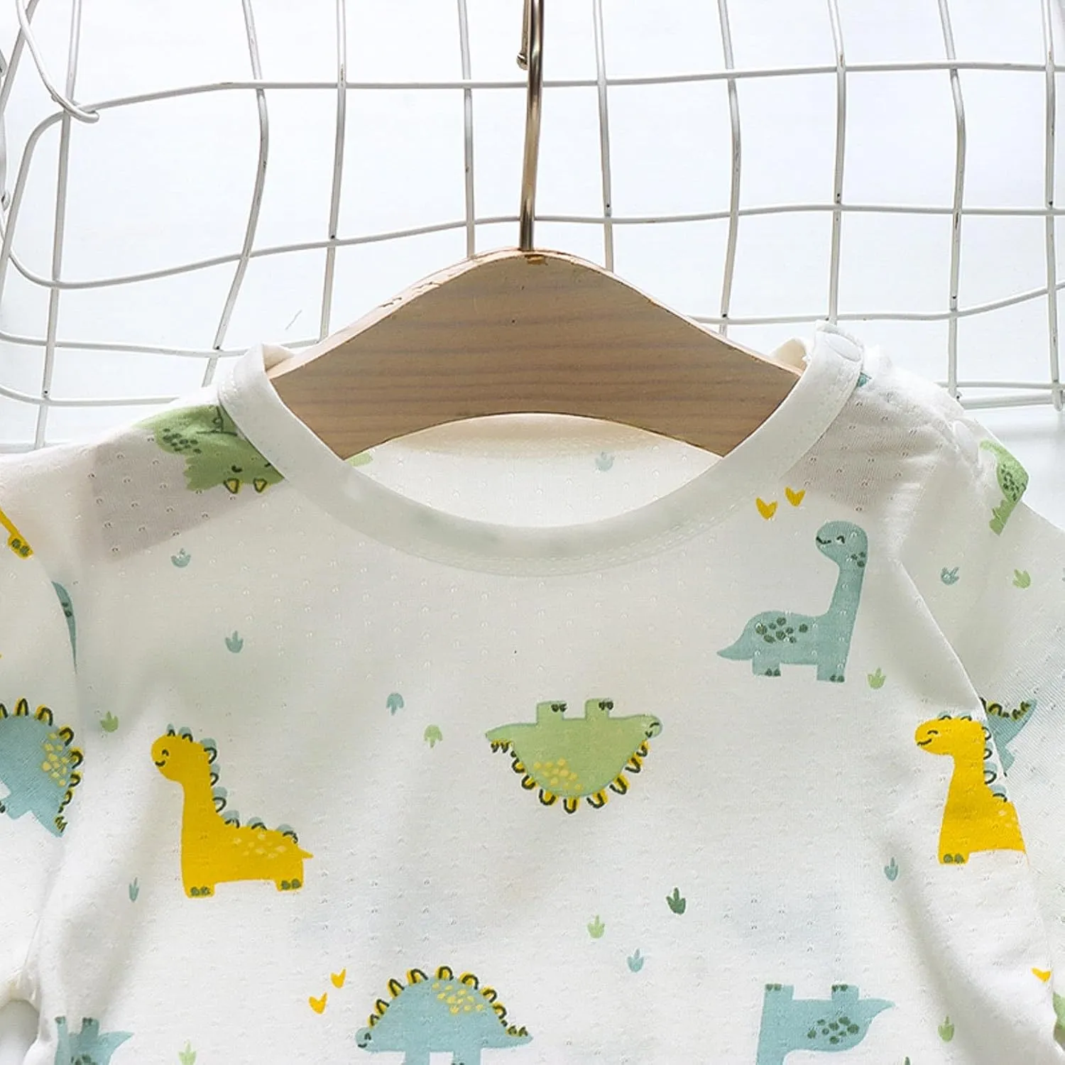 Toddler Boys Girls Short Sleeve Clothing Kids Pajamas Sleepwear Cartoon Strawberry Dinosaur Prints Baby Bows for