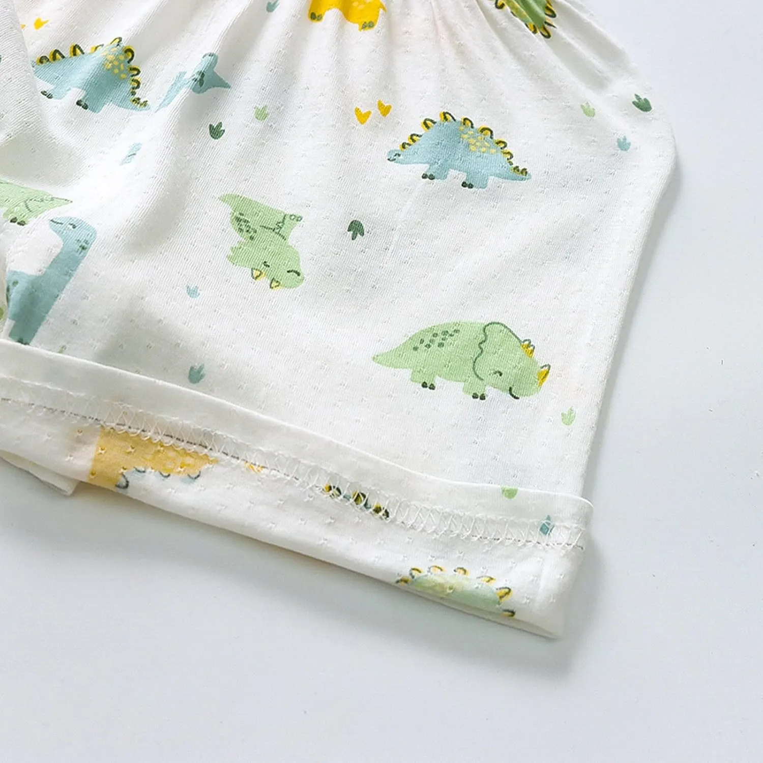 Toddler Boys Girls Short Sleeve Clothing Kids Pajamas Sleepwear Cartoon Strawberry Dinosaur Prints Baby Bows for