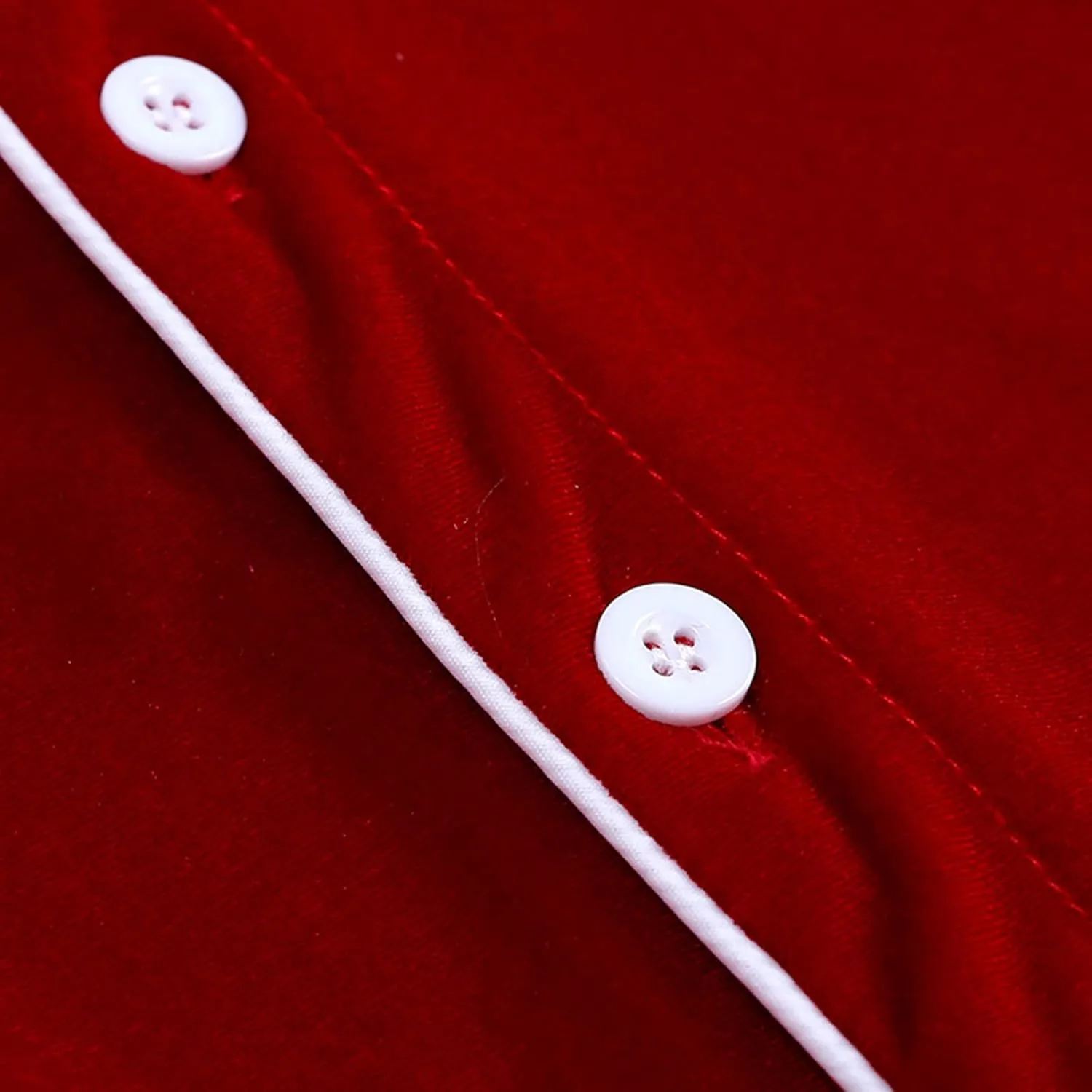 Toddler Boys Long Sleeve New Christmas Red Solid Colour Fleece Pajamas For Children Sleepwear Tops Boys Outfits 4