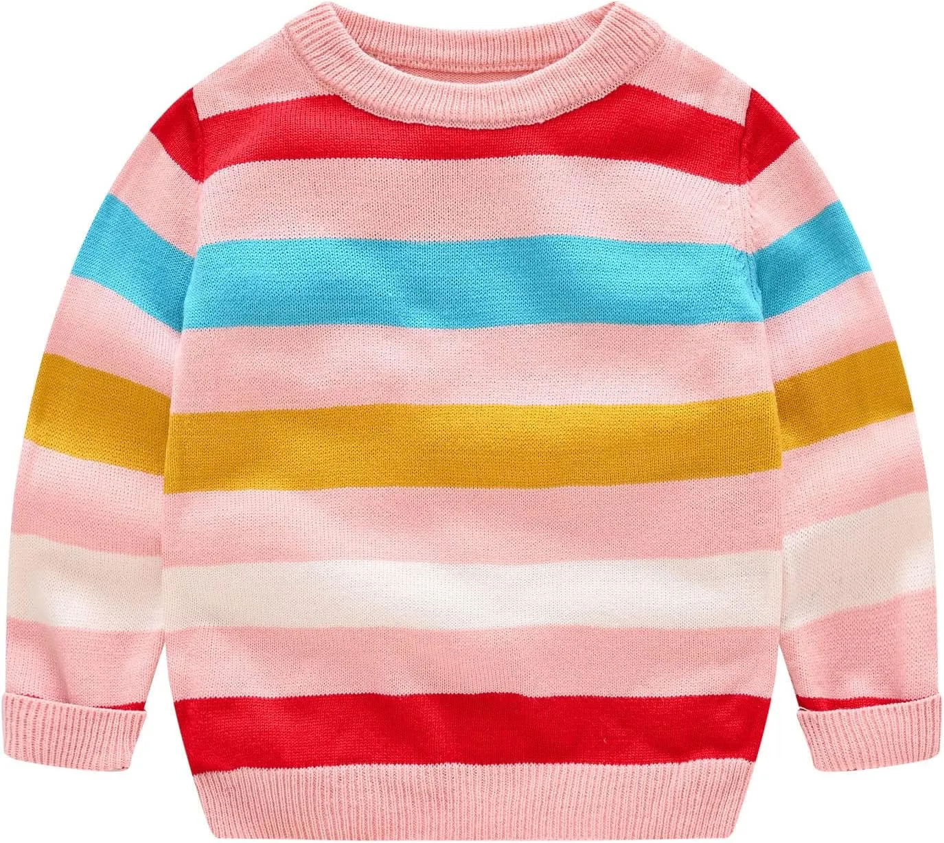 Toddler Evening Blouse Toddler Kids Girls Boys Sweater Casual Stripe Prints Knitted Long Sleeve Outwear Top Sweater