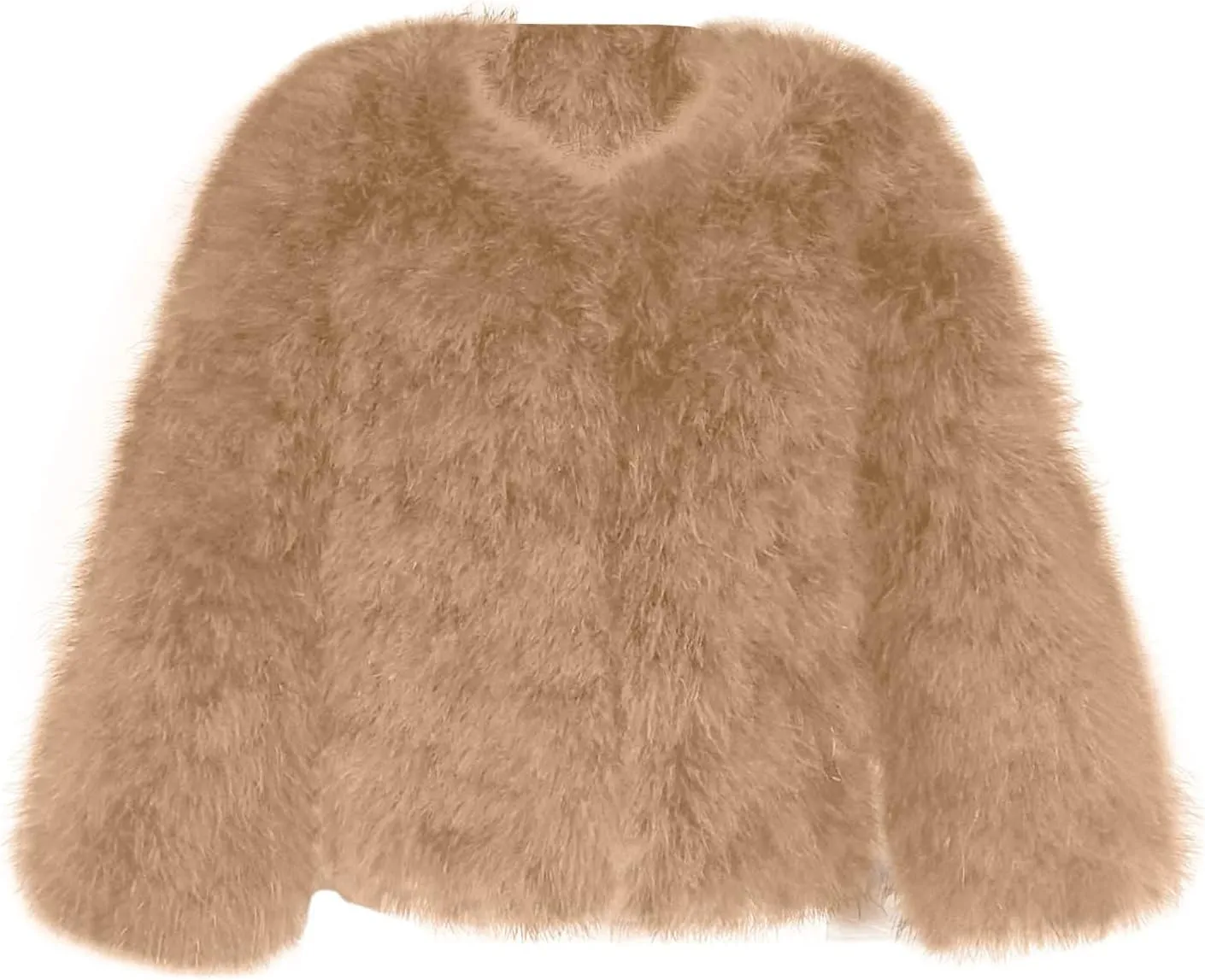 Toddler Girls Faux Fu Jacket Open Front Fu Cardigan Trendy Shaggy Jacket Kids Girls Furry Coat Thicken Winter 4t