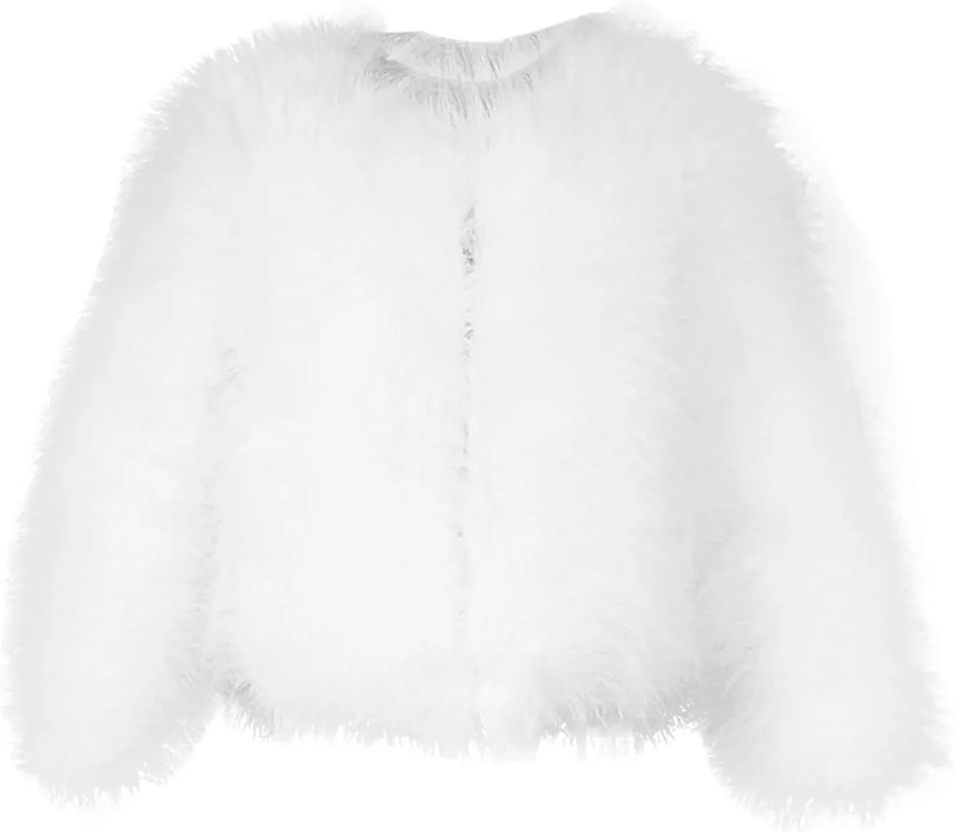 Toddler Girls Faux Fu Jacket Open Front Fu Cardigan Trendy Shaggy Jacket Kids Girls Furry Coat Thicken Winter 4t