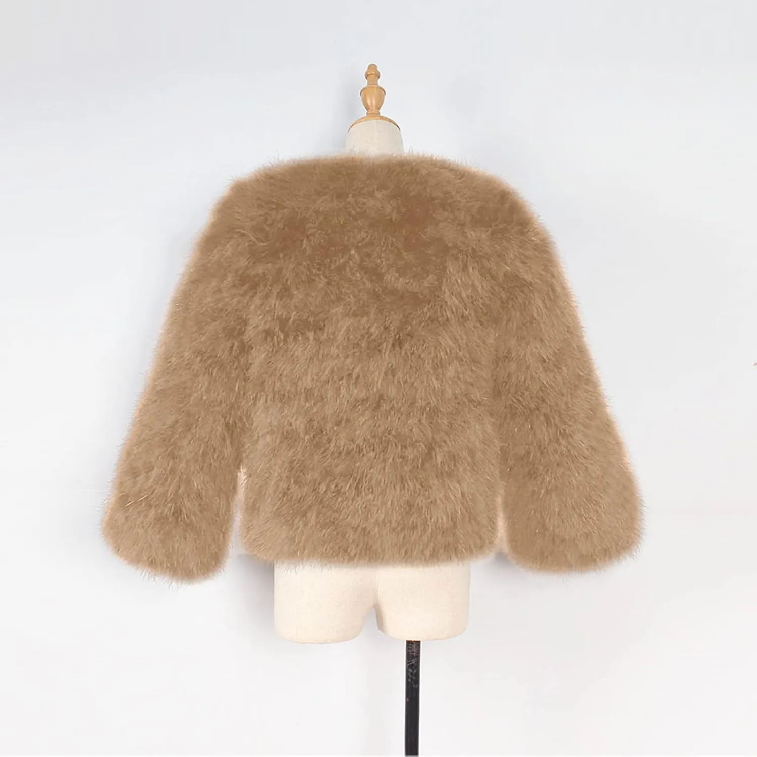 Toddler Girls Faux Fu Jacket Open Front Fu Cardigan Trendy Shaggy Jacket Kids Girls Furry Coat Thicken Winter 4t