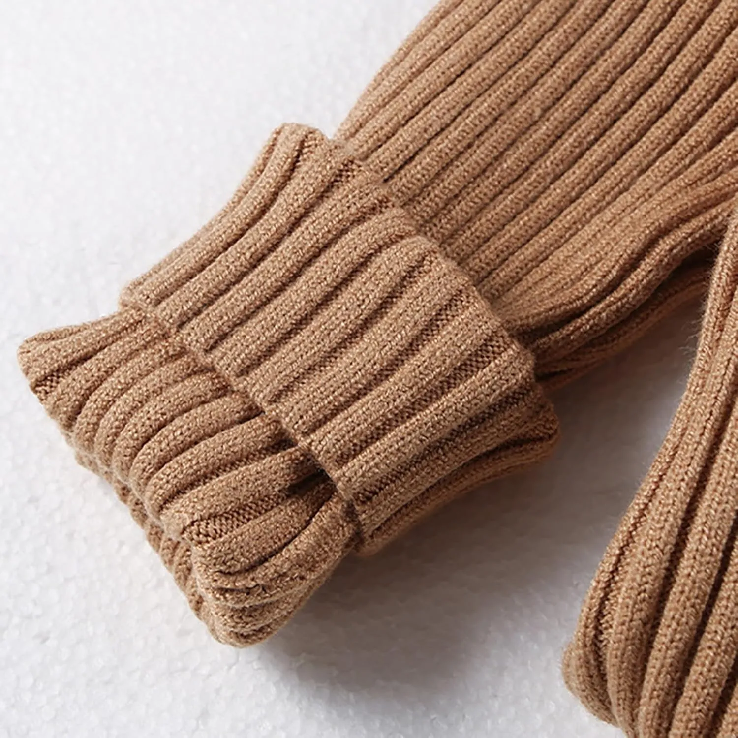 Toddler Girls Turtleneck Long Sleeve Chunky Knit Loose Oversized Sweater Pullover Jumper Tops Fall Winter Clothes