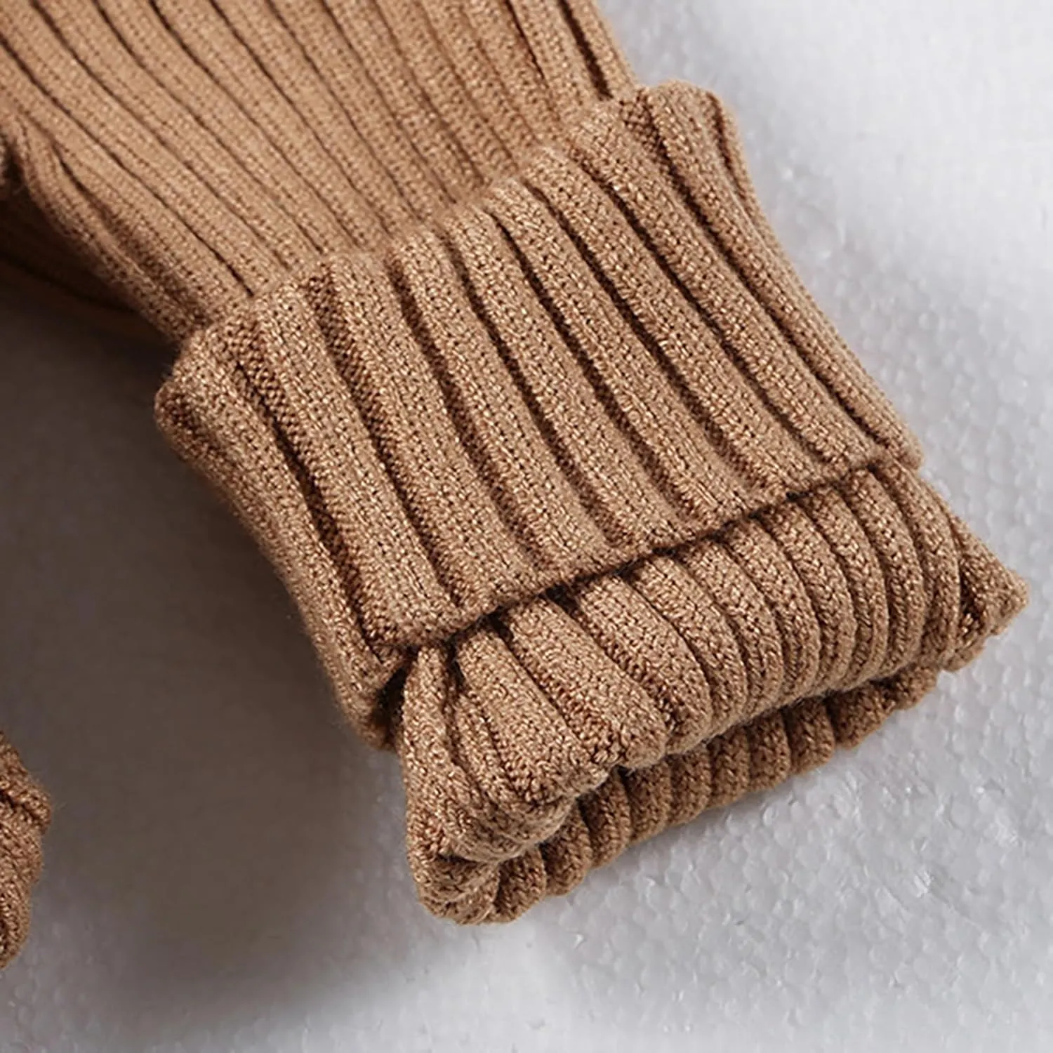 Toddler Girls Turtleneck Long Sleeve Chunky Knit Loose Oversized Sweater Pullover Jumper Tops Fall Winter Clothes