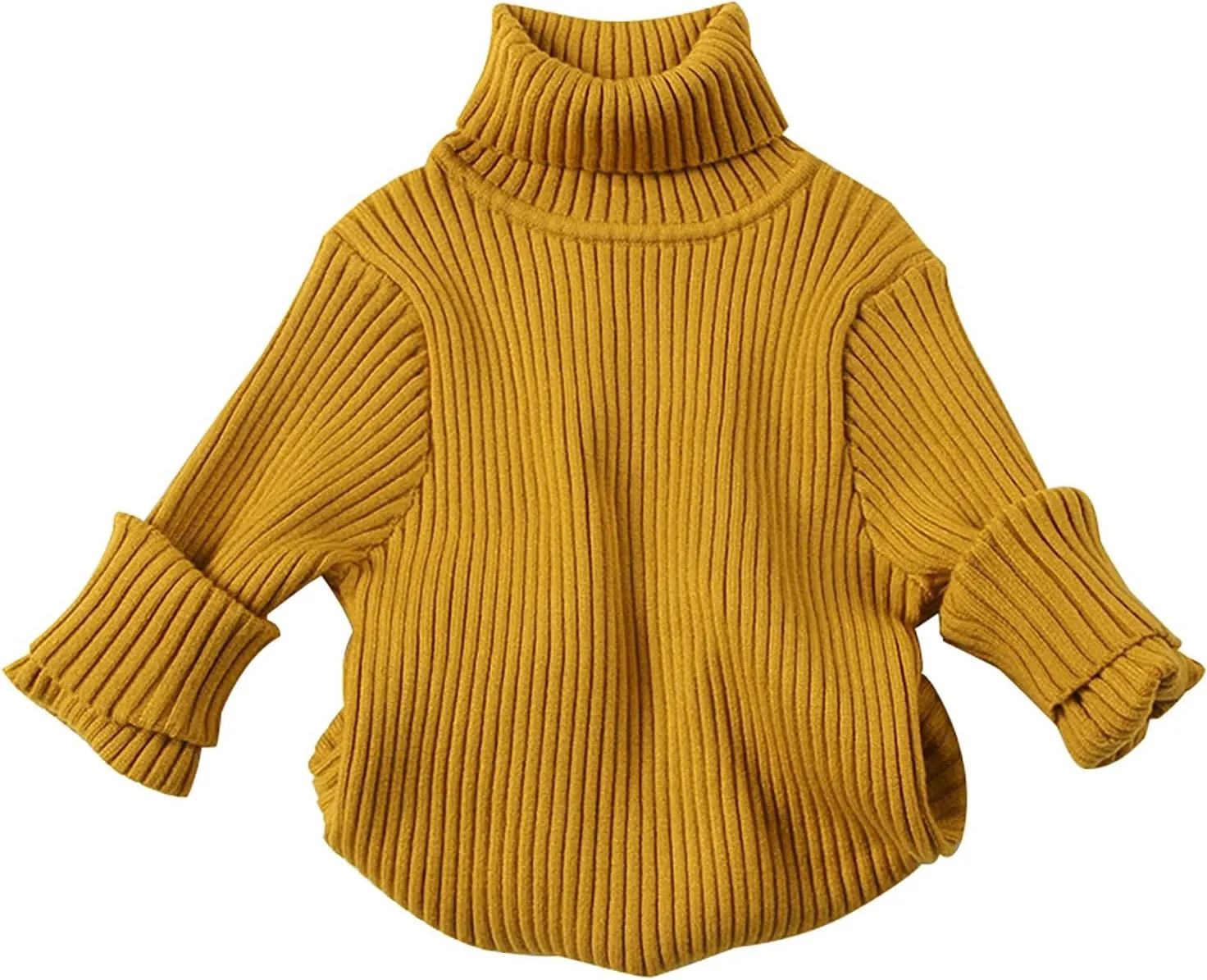 Toddler Girls Turtleneck Long Sleeve Chunky Knit Loose Oversized Sweater Pullover Jumper Tops Fall Winter Clothes