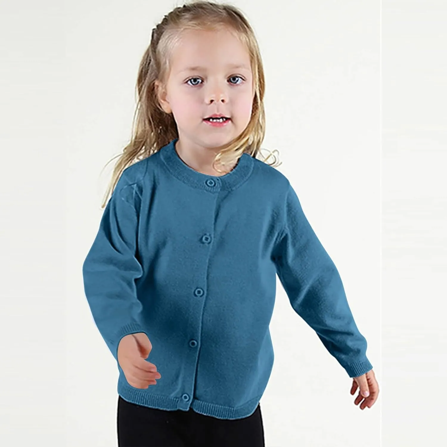 Toddler Kid Boys Girls Clothes Knitted Colorful Solid Sweater Cardigan Coat Tops Clothes for Girl 4t