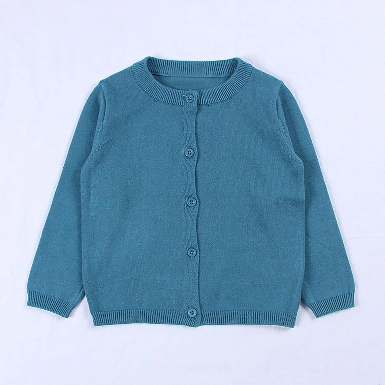 Toddler Kid Boys Girls Clothes Knitted Colorful Solid Sweater Cardigan Coat Tops Clothes for Girl 4t