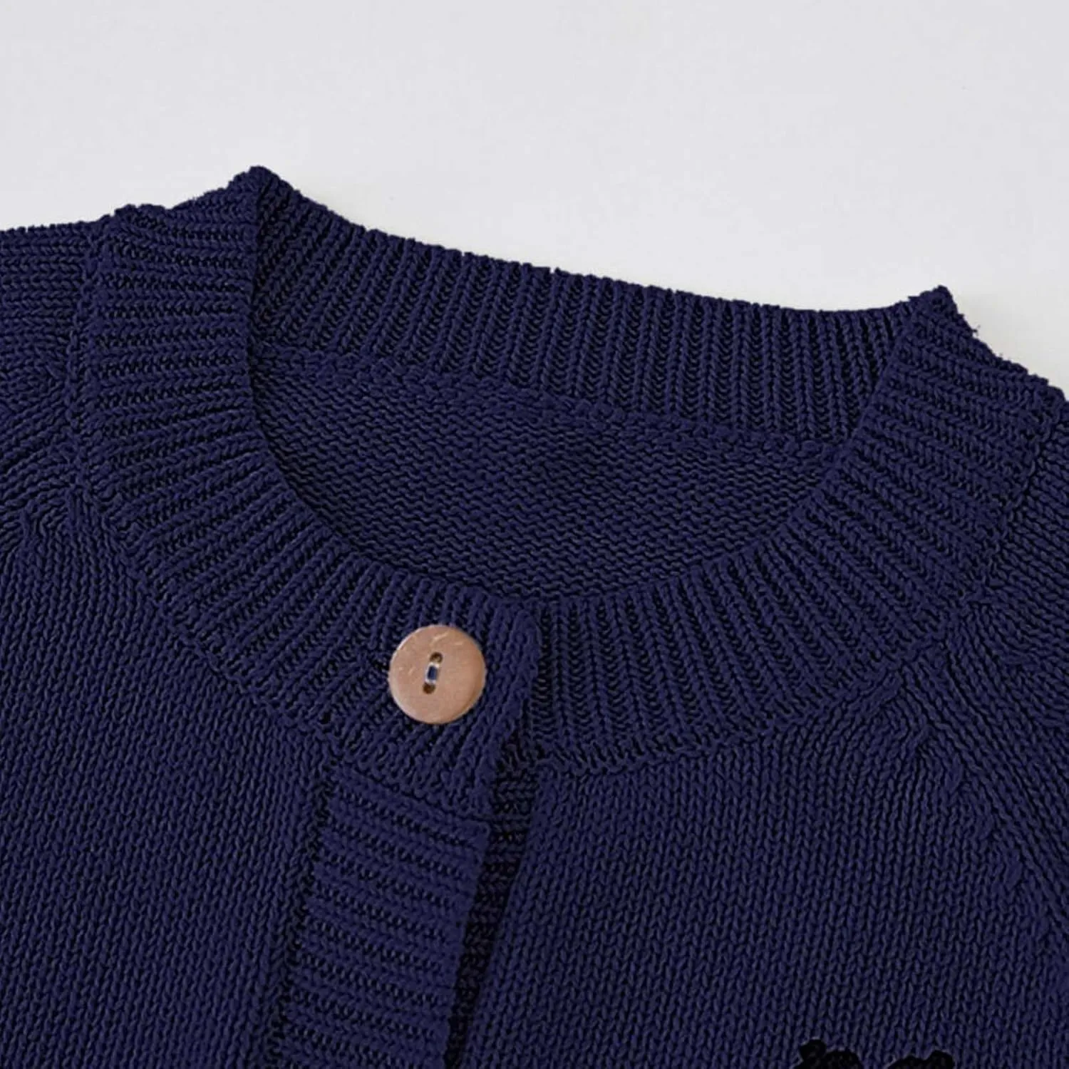Toddler Little Girl Clothes Knitting Cardigan Sweater Winter Strawberry Print Button Solid Color Knit Jacket