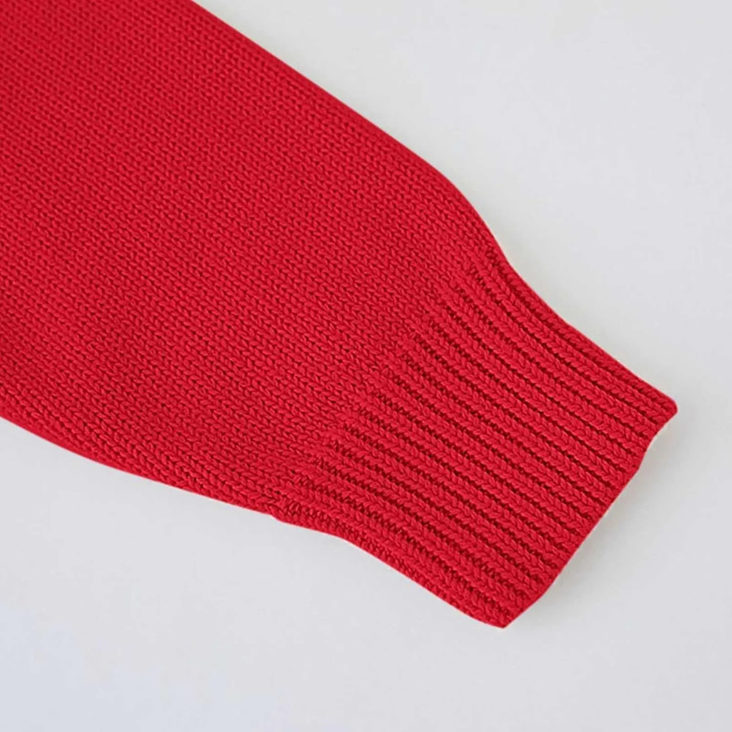 Toddler Little Girl Clothes Knitting Cardigan Sweater Winter Strawberry Print Button Solid Color Knit Jacket