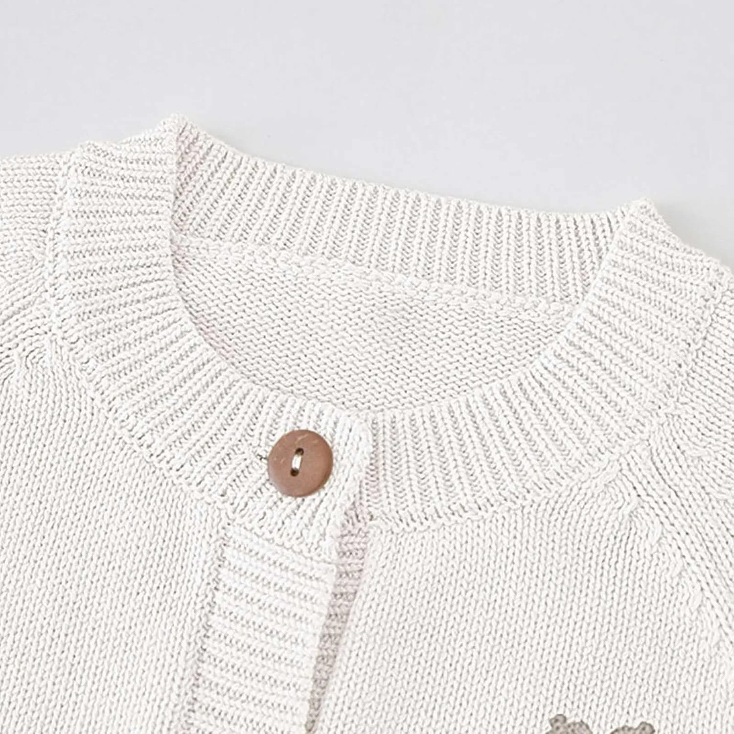Toddler Little Girl Clothes Knitting Cardigan Sweater Winter Strawberry Print Button Solid Color Knit Jacket