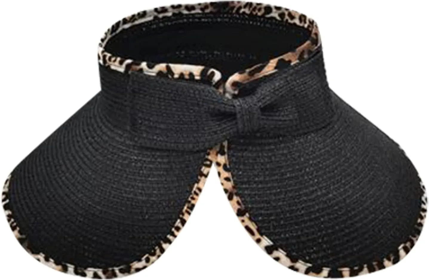 UPF 50  Sun Visors for Women Wide Brim Beach Hat Ponytail Hats for Women Foldable Lightweight Travel Hats
