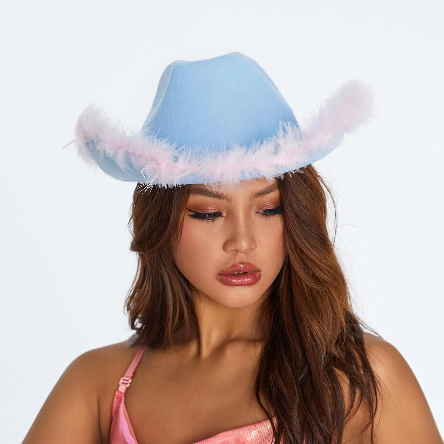 Western Cowboy Hats for Women, Cowgirl Hat with Feathers, Straw Cowboy Hat, Men Halloween Party Costume Accessory