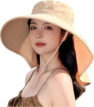 Wide Brim Sun Hat for Women UPF 50  Bucket Beach Essential Visor Outings Hiking Gardening Camping Travel Hats