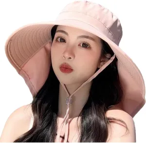 Wide Brim Sun Hat for Women UPF 50  Bucket Beach Essential Visor Outings Hiking Gardening Camping Travel Hats