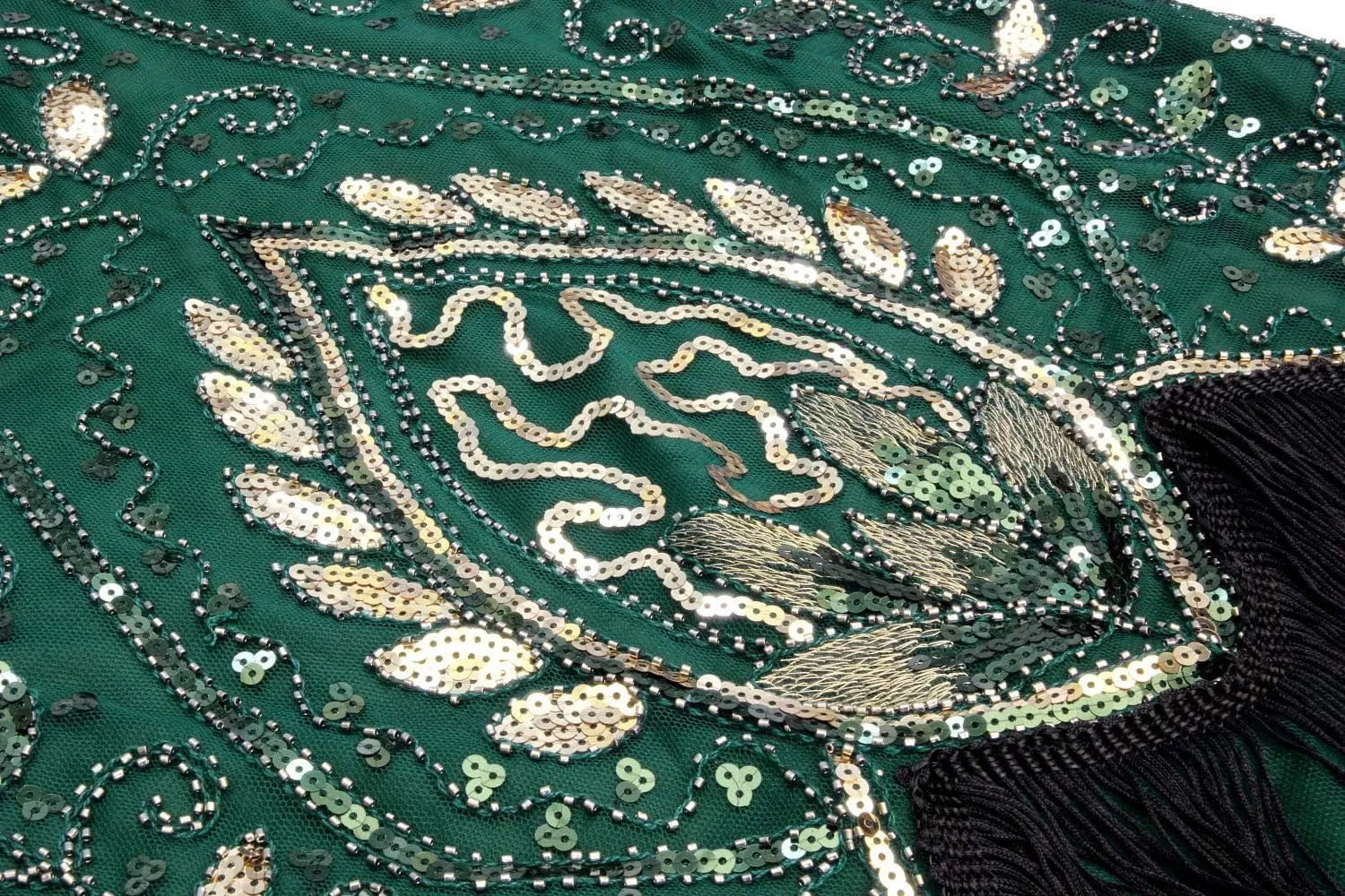 Women 1920S V Neck Sequined Beaded Gatsby Flapper Dress with 20s Accessories Set