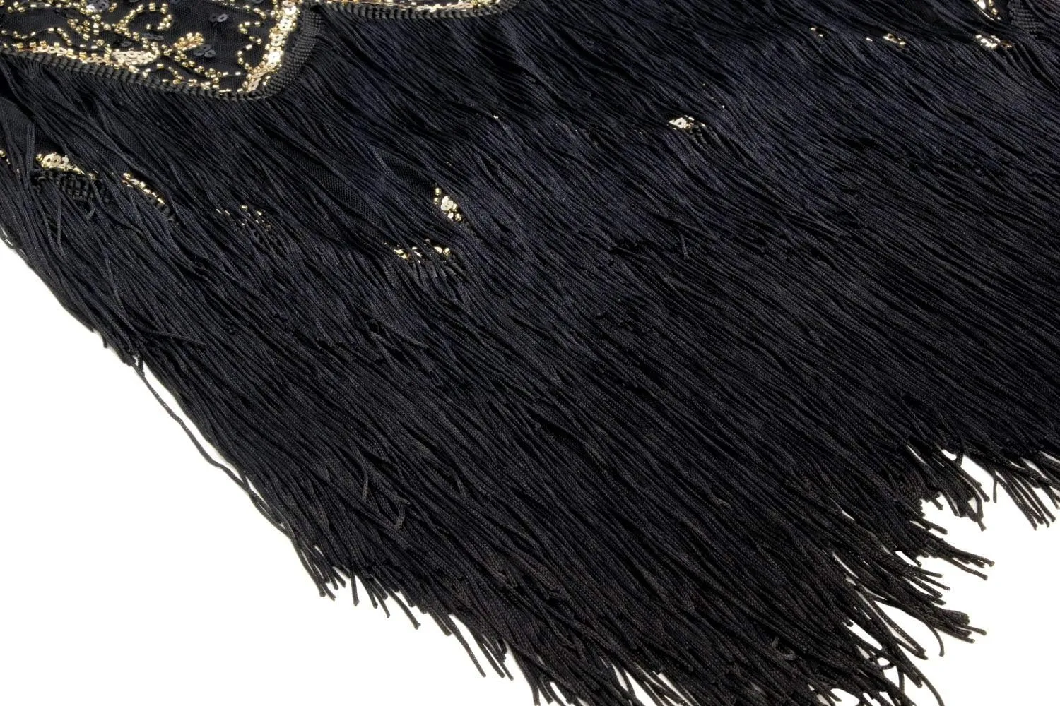 Women 1920S V Neck Sequined Beaded Gatsby Flapper Dress with 20s Accessories Set
