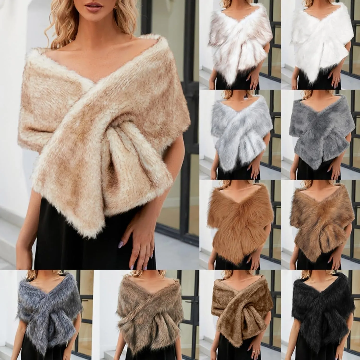 Women Cable Vintage Warm Winter Knitted Slouchy Oversize Shawl Scarf Wrap Cardigan Pashmina Poncho Cape Sweater Coat