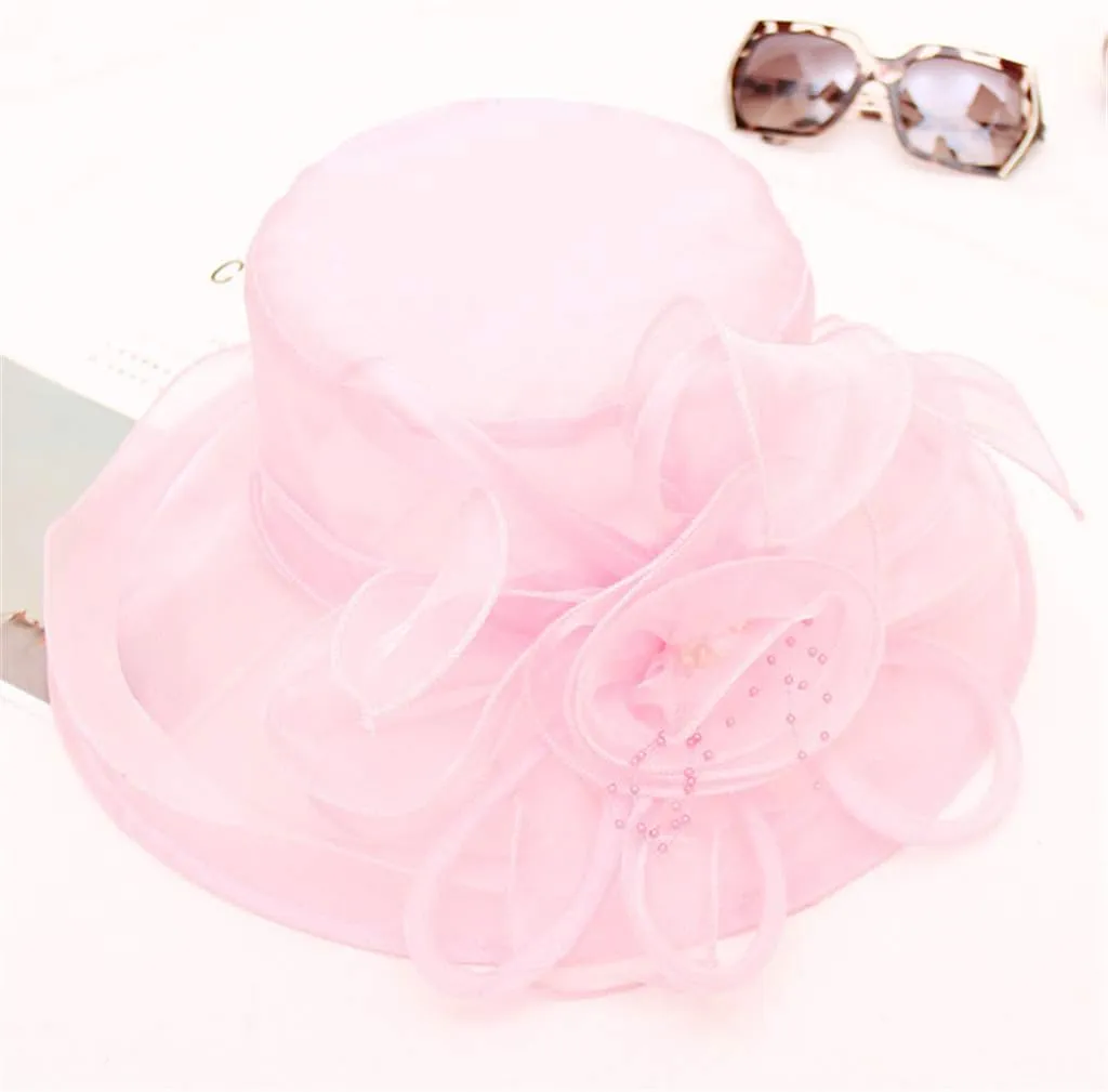 Women Lace Retro Wedding Tea Fascinator Hat Bridal Short Brim Roll up Sun Hat Sunshade Hat Fedora Foldable Lightweight