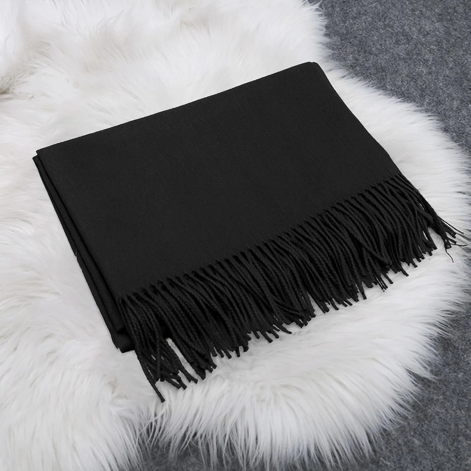Women Pashmina Knitted Warm Cardigan Coat Poncho Sweater Scarf Cape Oversized Shawl Wraps Floral Blanket for Fall Winter