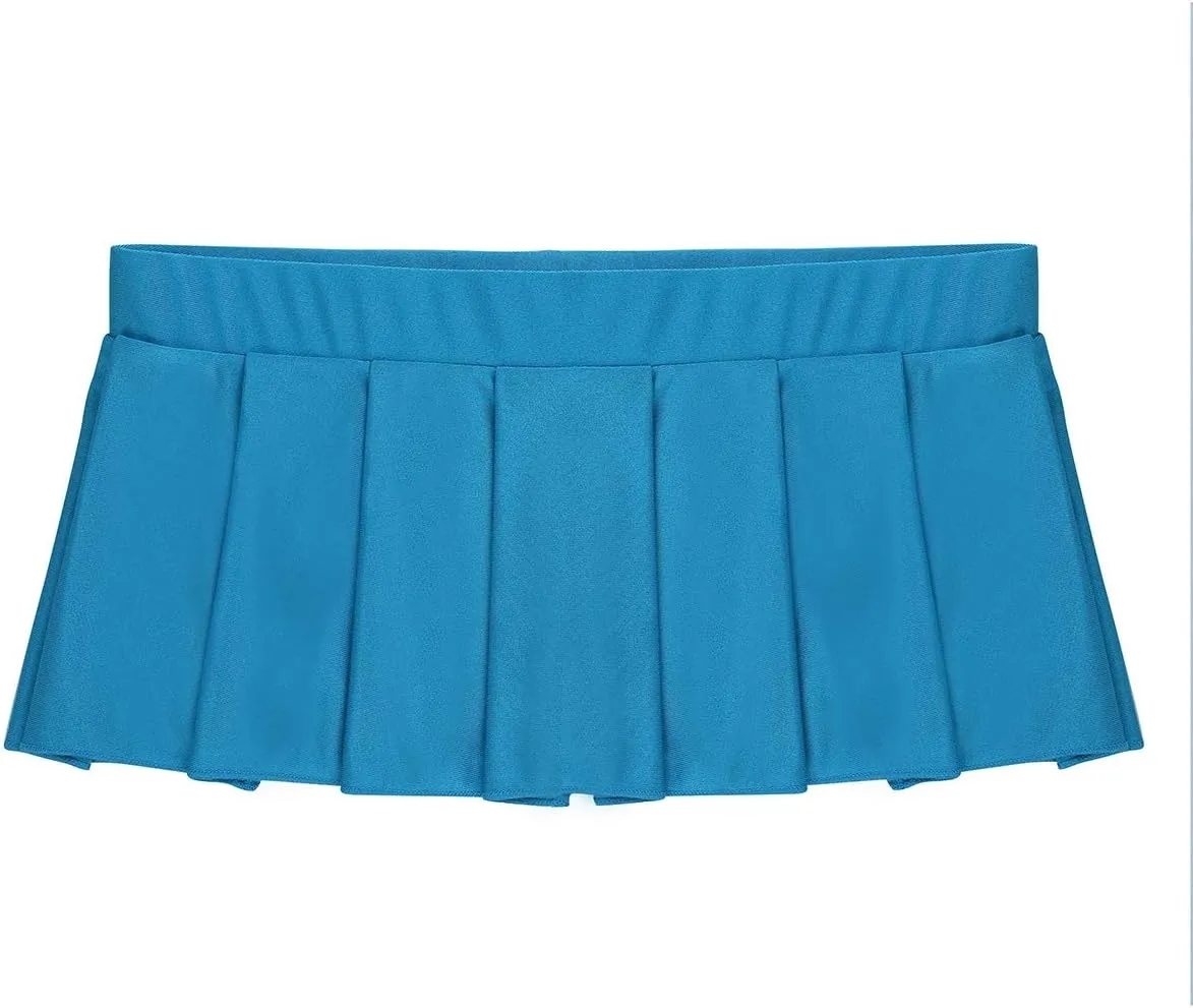 Women Schoolgirl Lingerie Low Rise Comfortable Pleated Mini Skirt Party Nightwear Clubwear