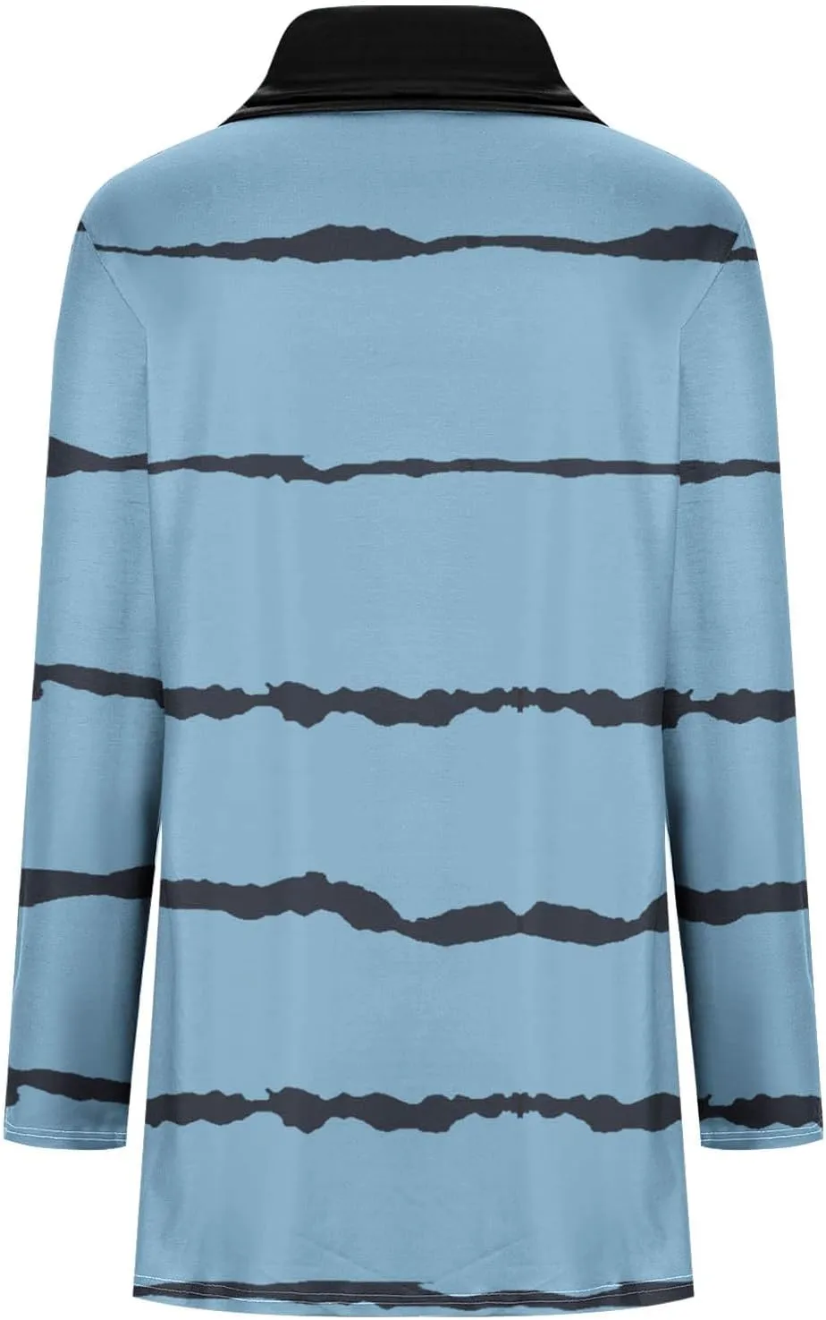Womens Cowl Neck Sweater Long Sleeve Stripe Top Fall Winter Tops for 2024 Plus Size Trendy Tops Fashion Tunic Tops