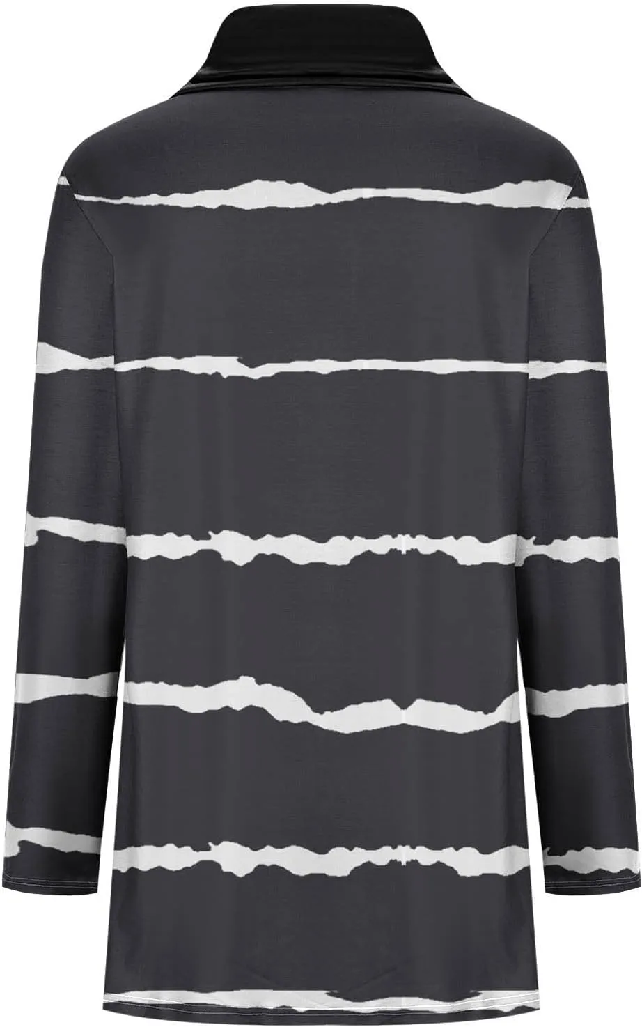 Womens Cowl Neck Sweater Long Sleeve Stripe Top Fall Winter Tops for 2024 Plus Size Trendy Tops Fashion Tunic Tops