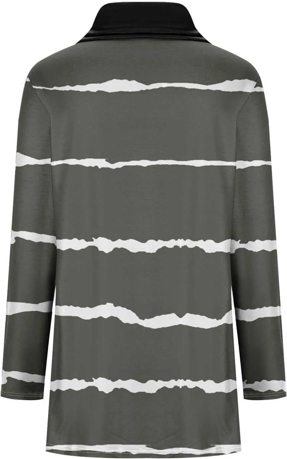 Womens Cowl Neck Sweater Long Sleeve Stripe Top Fall Winter Tops for 2024 Plus Size Trendy Tops Fashion Tunic Tops