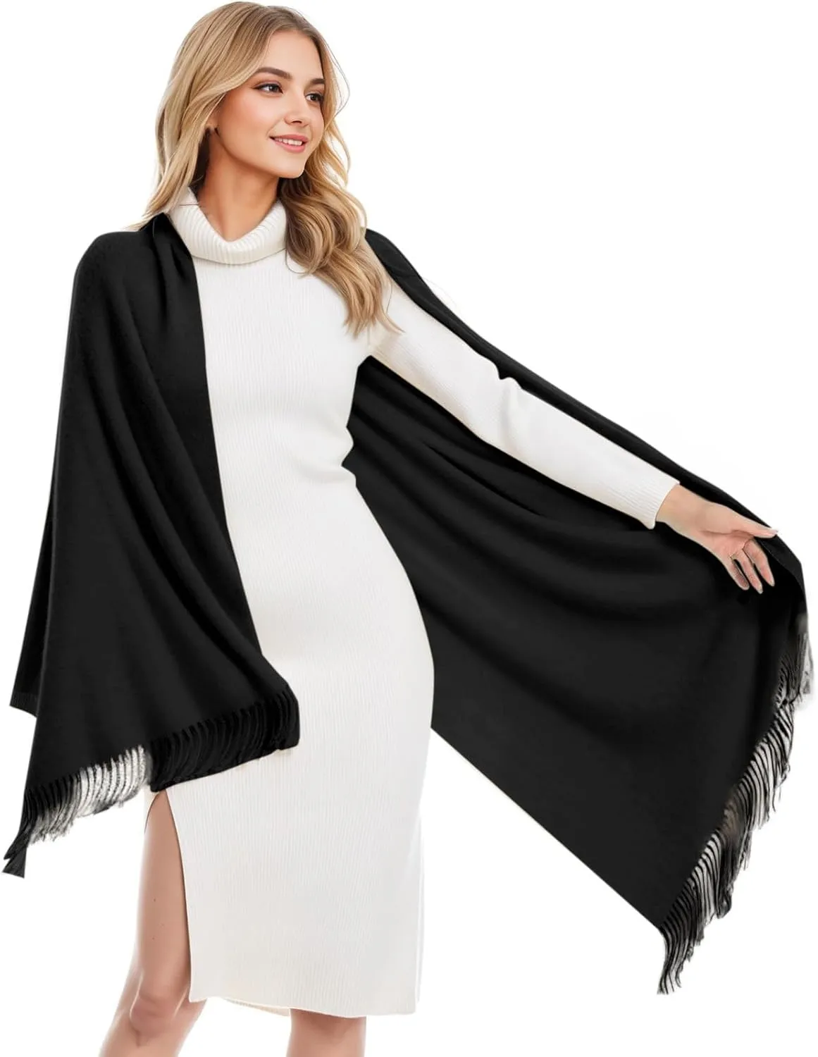 Women's Fashion Scarves Long Shawl Winter Thick Warm Knit Large Scarf Thick Blanket Scarfs Colorful Cardigan Sweater