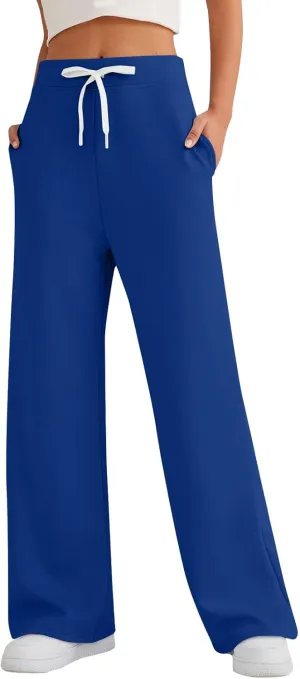 Women's High Waisted Sweatpants Workout Active Joggers Pants Baggy Lounge Bottoms Active Pants with Pockets