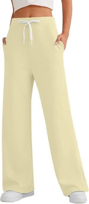 Women's High Waisted Sweatpants Workout Active Joggers Pants Baggy Lounge Bottoms Active Pants with Pockets