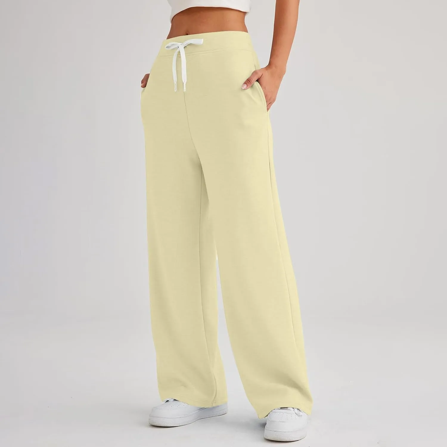 Women's High Waisted Sweatpants Workout Active Joggers Pants Baggy Lounge Bottoms Active Pants with Pockets