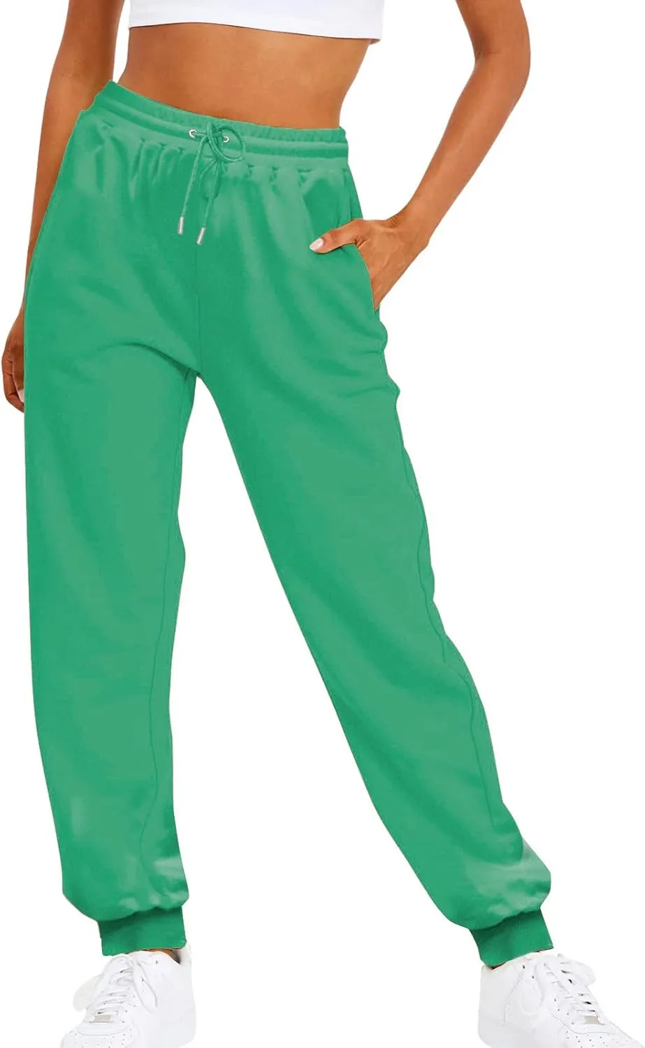 Women's High Waisted Sweatpants Workout Active Joggers Pants Lounge Bottoms Drawstring Elastic Waist Athletic Pant