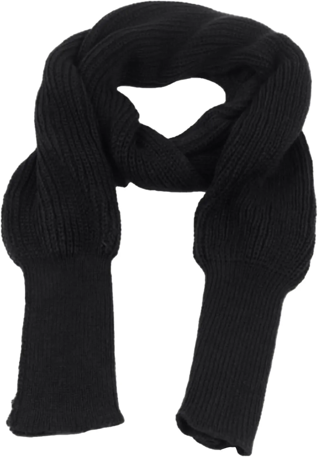 Womens Knit Sweater Tops Scarf Winter Cable Wrap Shawl Scarf with Sleeves Chunky Long Warm Crochet Scarves