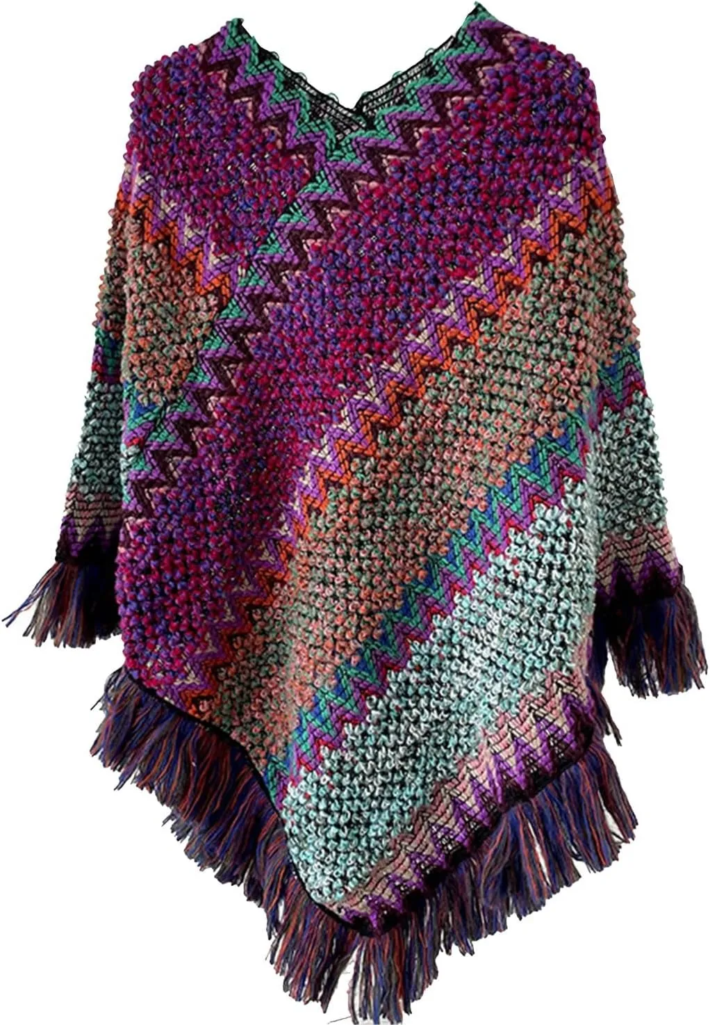 Womens Large Cross Front Poncho Oversized Cardigan Sweater Wrap Topper Knitted Elegant Shawls Cape for Fall Winter