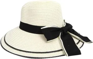 Women's Sun Visor Hats Beach Straw Hat for Women Wide Brim Hats Panama Fedora Foldable Packable Straw Beach Hat