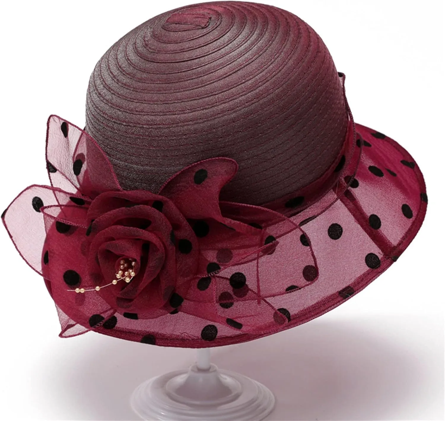 Women's Sun Visor Hats Wide Brim Elegant Wide Leaf Flower Bridal Shower Hat UPF50  Fisherman's Caps Summer