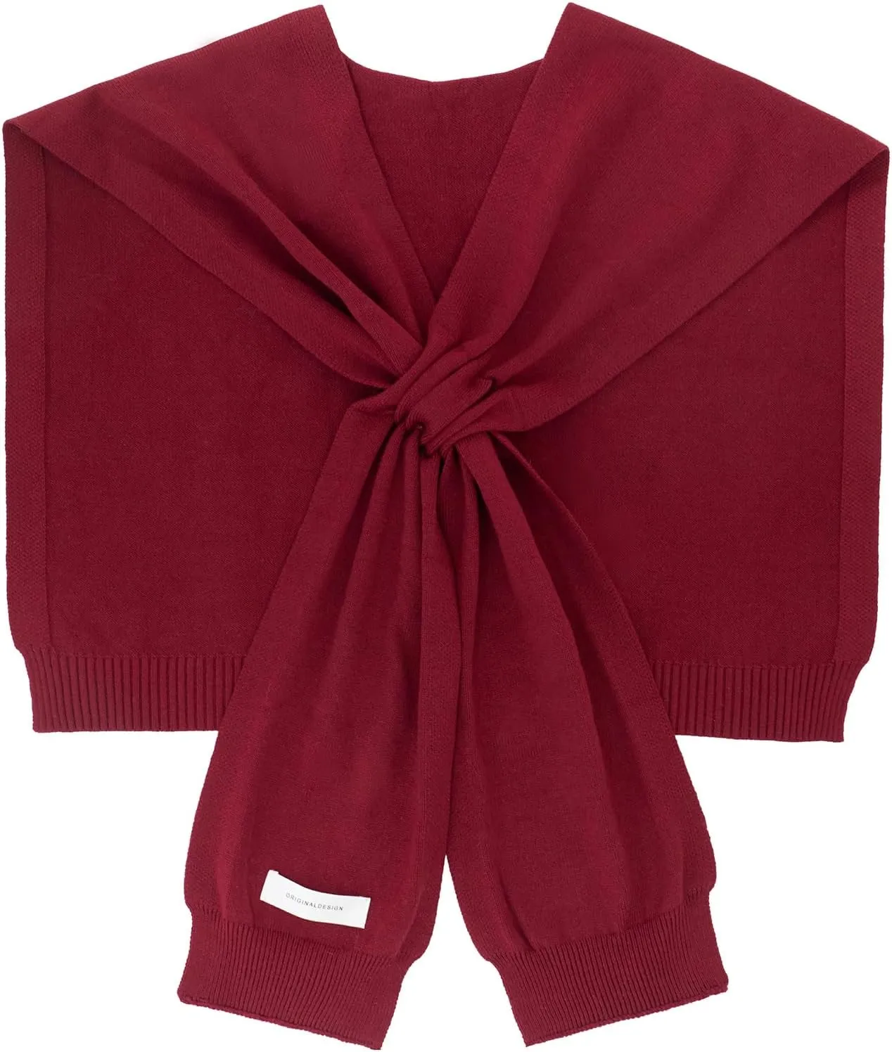 Women's Sweater Shawl Wraps Sleeves Knitted Collar Sweater Scarf Top Casual Lightweight Shoulder Cape Accessories