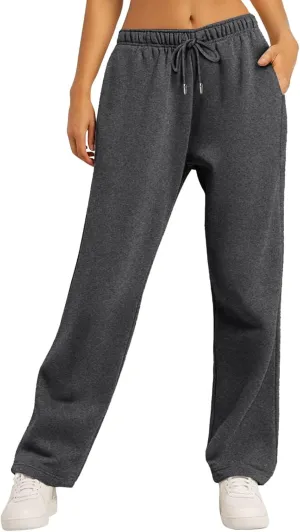 Womens Sweatpants Stretch Bottoms Plus Size Joggers Lounge Cute Thermal Running Loose Fit Pants Trousers