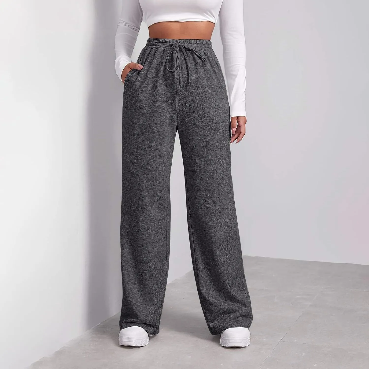Womens Sweatpants Stretch Bottoms Plus Size Joggers Lounge Cute Thermal Running Loose Fit Pants Trousers