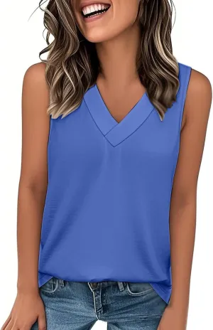 Womens Tank Top 2025 Sleeveless Summer Vacation Beach Tee Shirts Loose Casual Outfits Trendy Clothes