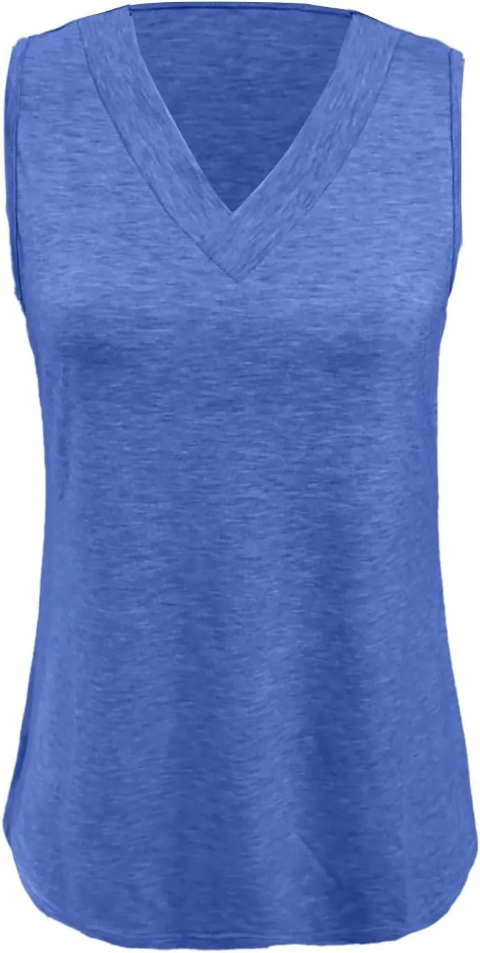 Womens Tank Top 2025 Sleeveless Summer Vacation Beach Tee Shirts Loose Casual Outfits Trendy Clothes