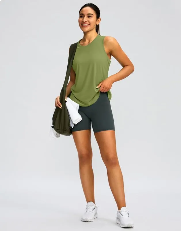 Women's Workout Tops Racerback Athletic Tank Tops Sleeveless Loose Fit Yoga Running Gym Shirts for Women