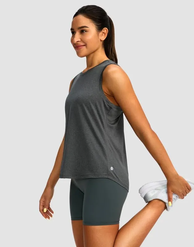 Women's Workout Tops Racerback Athletic Tank Tops Sleeveless Loose Fit Yoga Running Gym Shirts for Women
