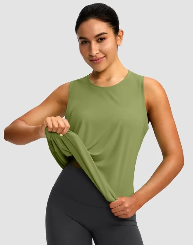 Women's Workout Tops Racerback Athletic Tank Tops Sleeveless Loose Fit Yoga Running Gym Shirts for Women