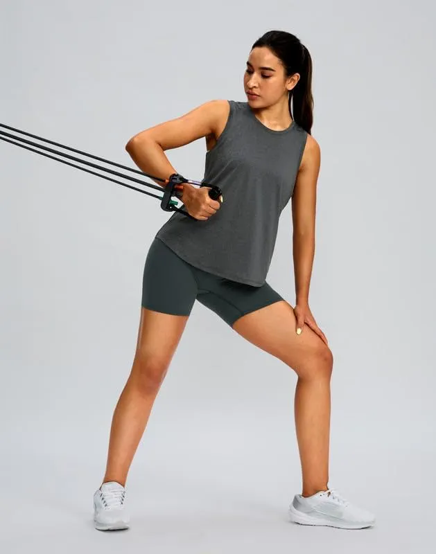 Women's Workout Tops Racerback Athletic Tank Tops Sleeveless Loose Fit Yoga Running Gym Shirts for Women