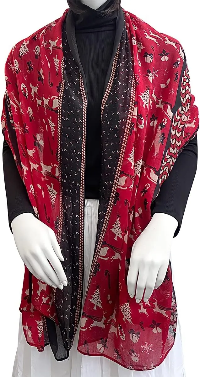Wrapables Lightweight Winter Holiday Scarf